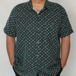 پیراهن مردانه لینن سبز ترمه