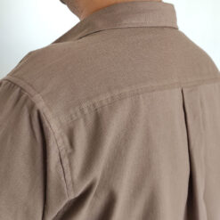 پیراهن مردانه لینن حصیری شکلاتی