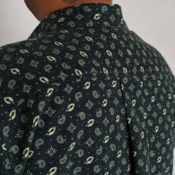 پیراهن مردانه لینن سبز ترمه