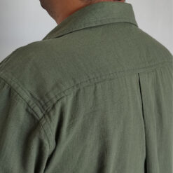 پیراهن مردانه لینن حصیری سبز