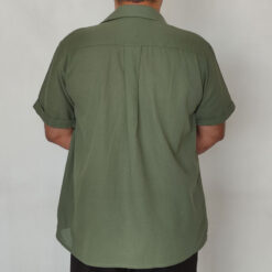 پیراهن مردانه لینن حصیری سبز