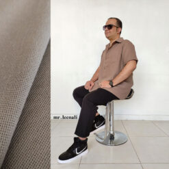 پیراهن مردانه لینن حصیری شکلاتی