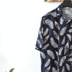 پیراهن مردانه هاوایی پر سرمه ایی