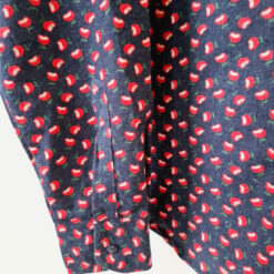 پیراهن لینن مردانه آستین بلند سورمه ایی قرمز